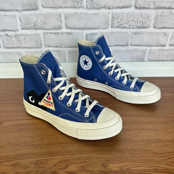 ⭐Converse Chuck Taylor70 Hi Comme DES Garcons Play Sz 6 Men's Shoes Blue A08794C - Picture 2 of 10